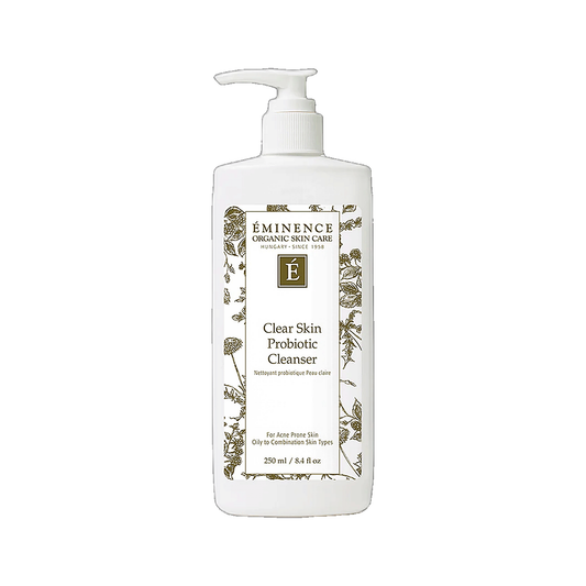 Eminence Clear Skin Probiotic Cleanser bottle on white background
