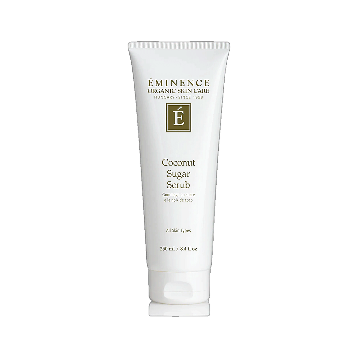 Eminence Coconut Sugar Scrub jar on white background