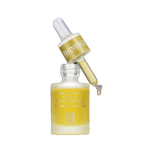 Eminence Facial Recovery Oil bottle on white background