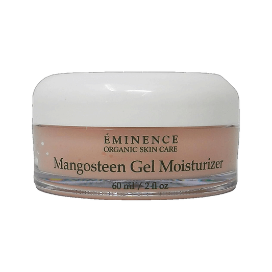 Eminence Mangosteen Gel Moisturizer jar on white background