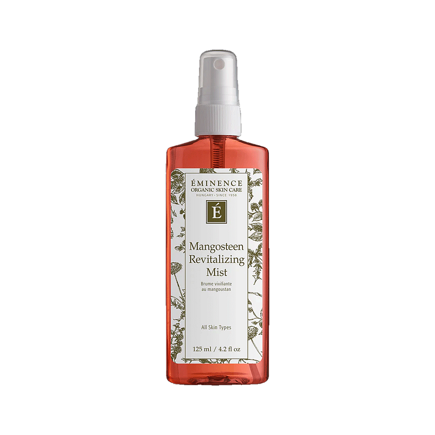 Eminence Mangosteen Revitalizing Mist refreshing facial spray on transparent background