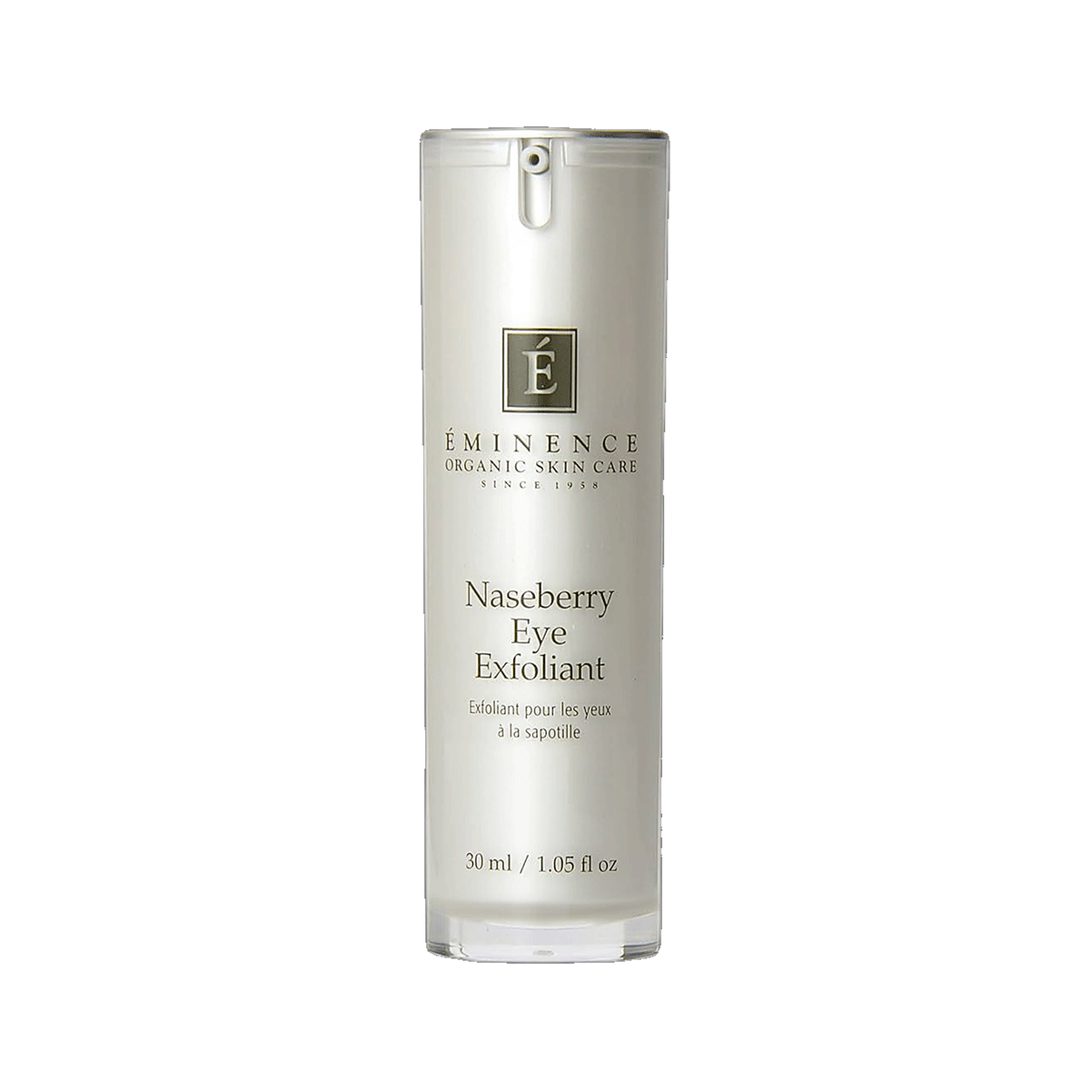 Eminence Naseberry Eye Exfoliant jar on white background