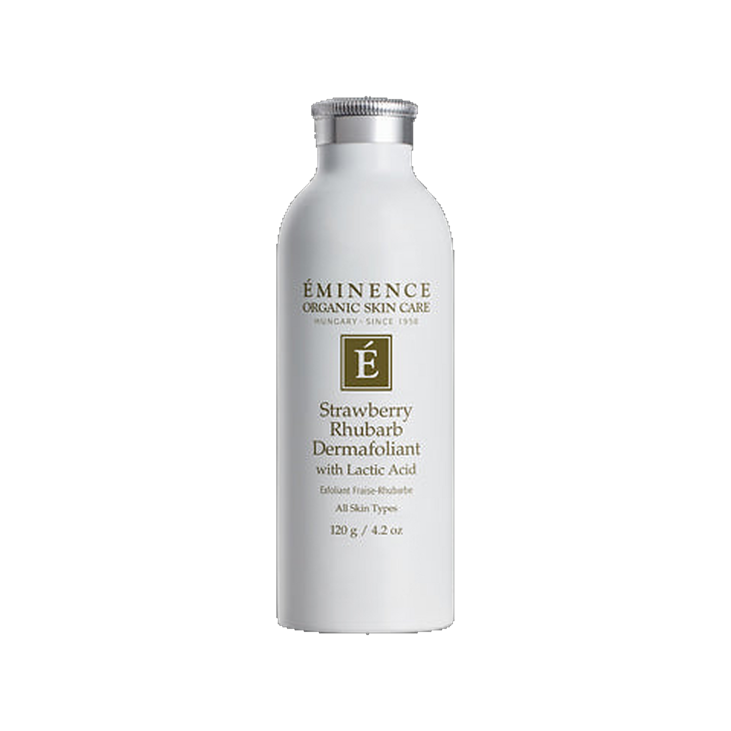Eminence Strawberry Rhubarb Dermafoliant brightening powder exfoliant on transparent background