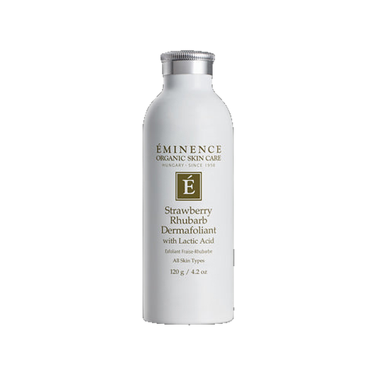 Eminence Strawberry Rhubarb Dermafoliant bottle on white background