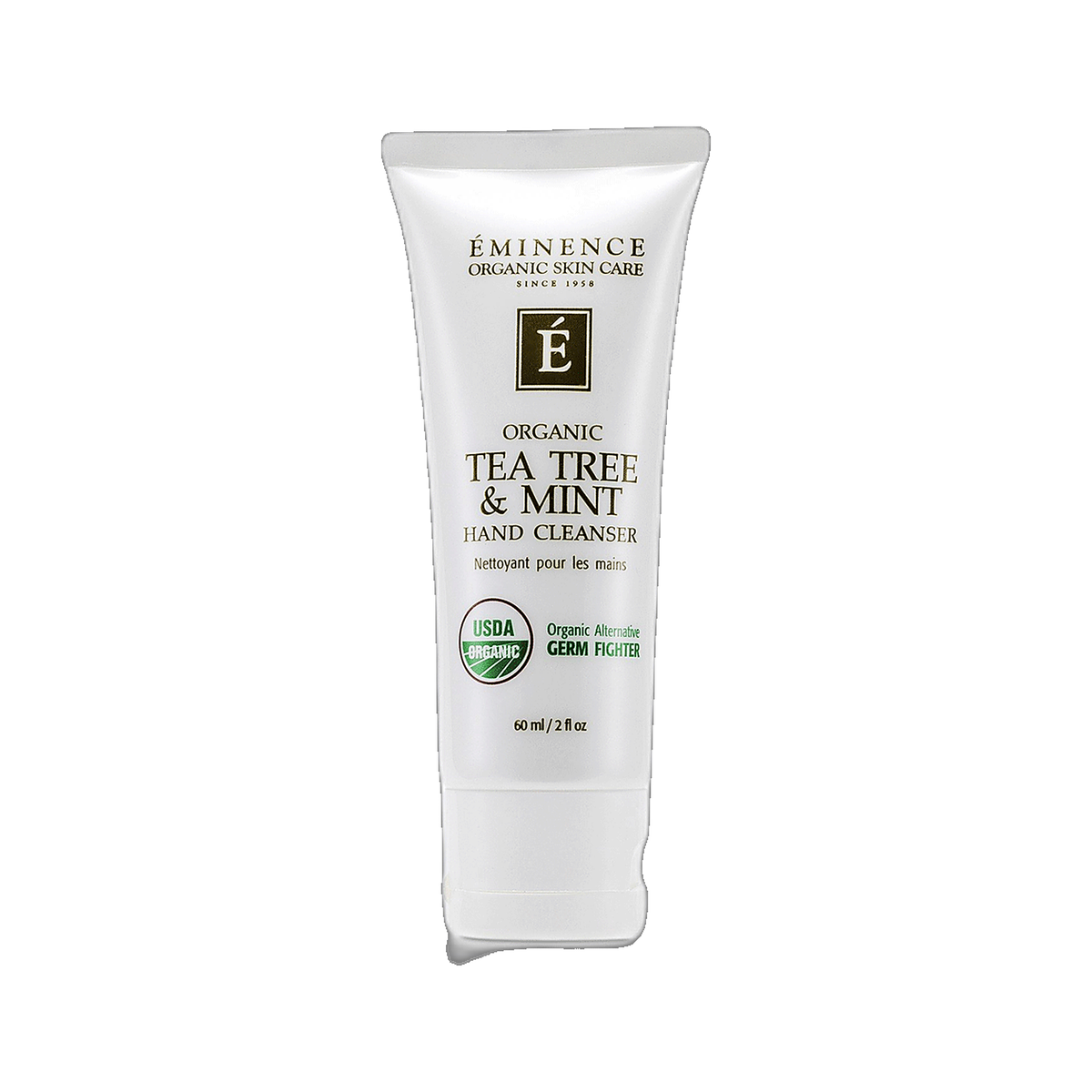 Eminence Tea Tree and Mint Hand Cleanser bottle on white background
