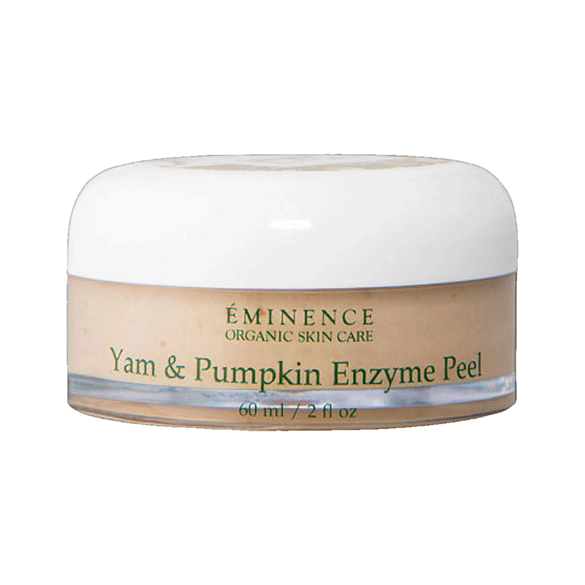 Eminence Yam and Pumpkin Enzyme Peel exfoliating treatment jar on transparent background