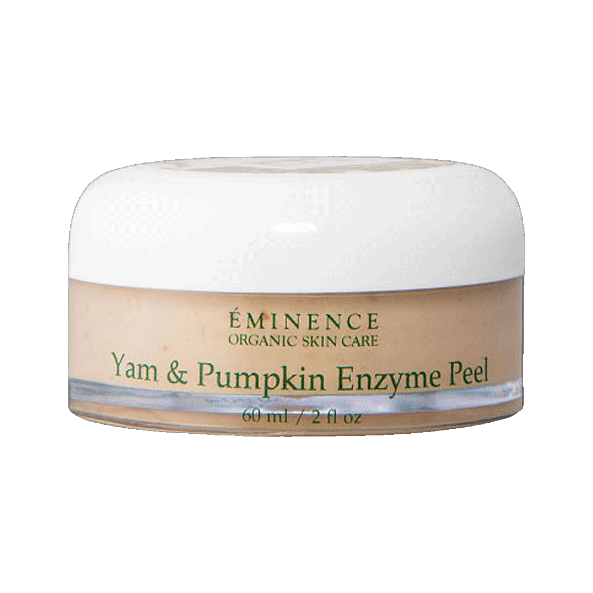 Eminence Yam and Pumpkin Enzyme Peel exfoliating treatment jar on transparent background