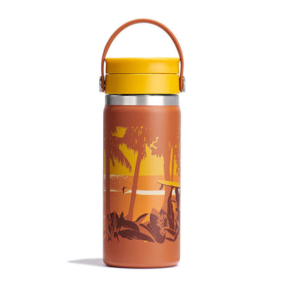 Hydro Flask Kailah Limited Edition Wide Mouth Bottle in 16 oz Flex Sip Lid – Pecan — insulated water bottle