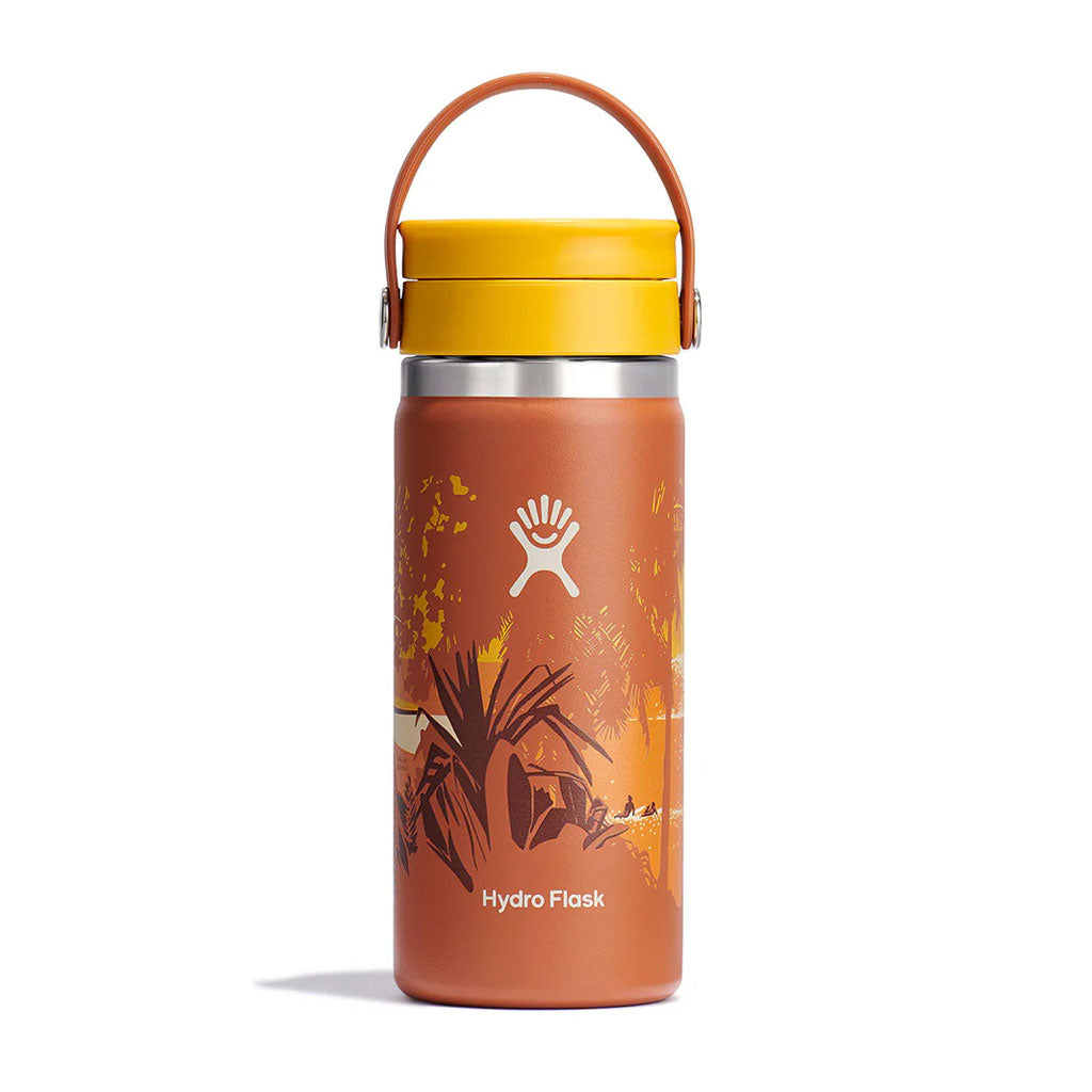 Hydro Flask Kailah Limited Edition Wide Mouth Bottle in 16 oz Flex Sip Lid – Pecan — insulated water bottle