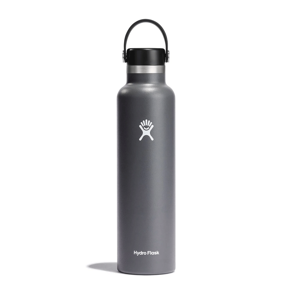 Hydro Flask 24 oz Standard Mouth Bottle with Flex Cap in Stone — insulated water bottle