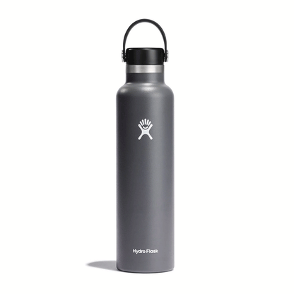 Hydro Flask 24 oz Standard Mouth Bottle with Flex Cap in Stone — insulated water bottle
