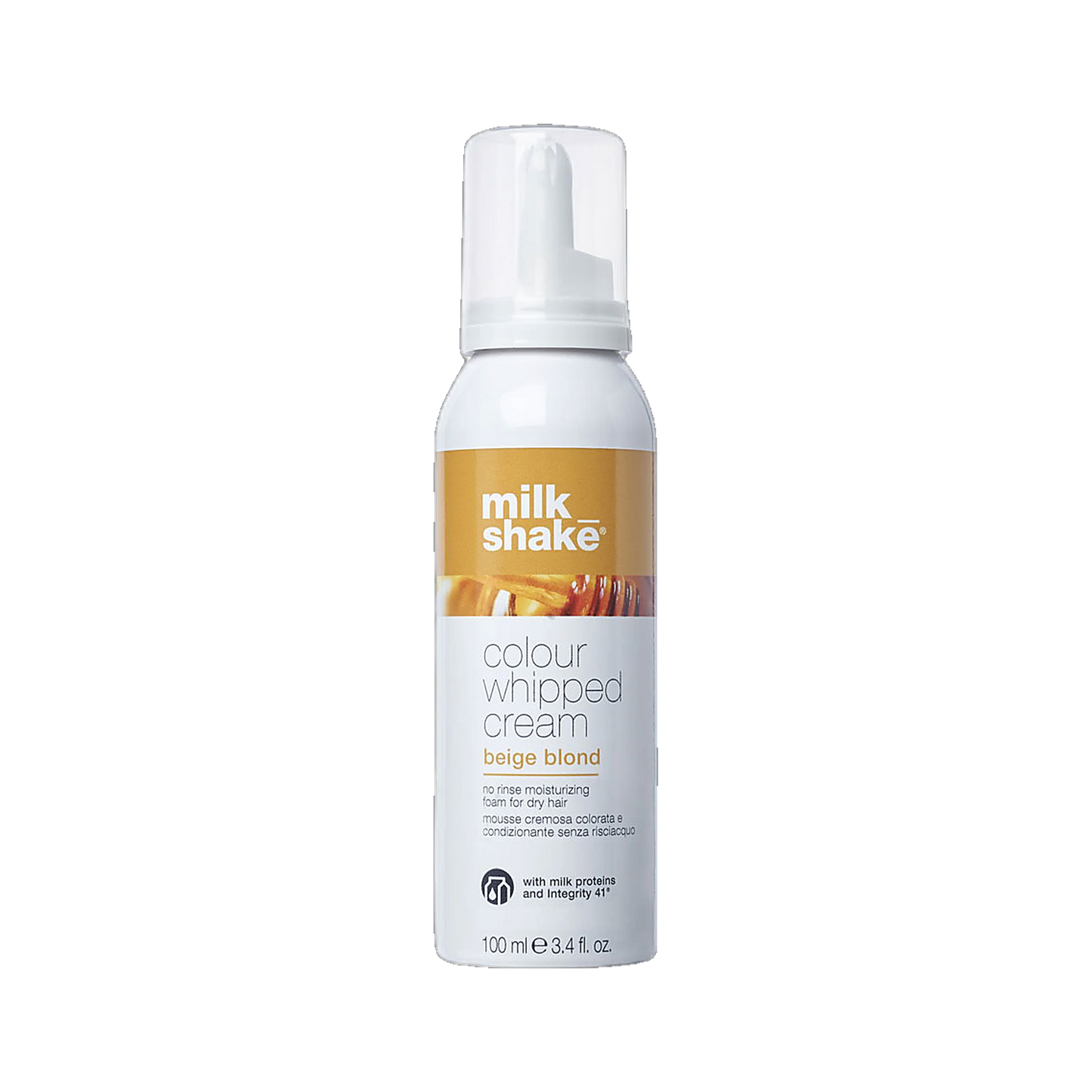 Milkshake Colour Whipped Cream Beige Blond toning foam on transparent background