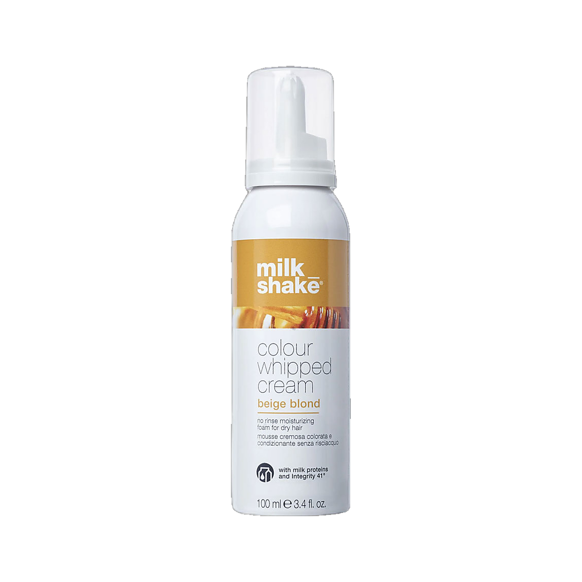 Milkshake Colour Whipped Cream Beige Blond toning foam on transparent background