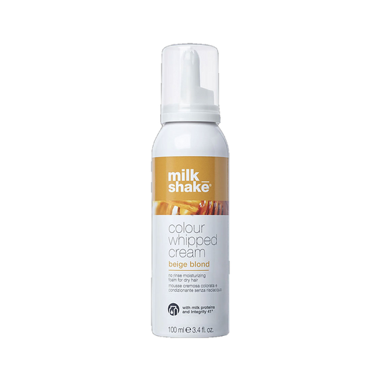 Milkshake Colour Whipped Cream Beige Blond toning foam on transparent background