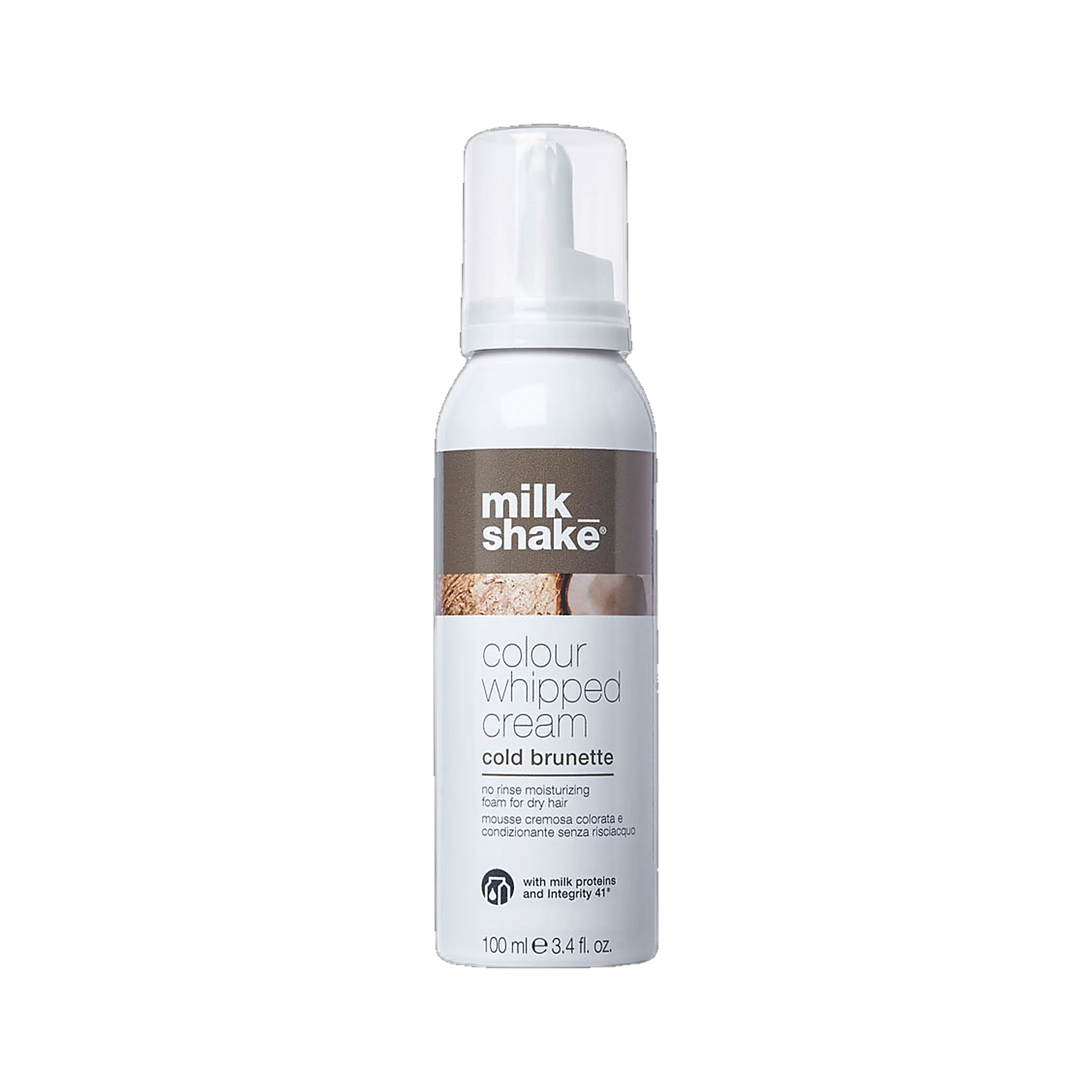 Milkshake Colour Whipped Cream Cold Brunette toning foam on transparent background