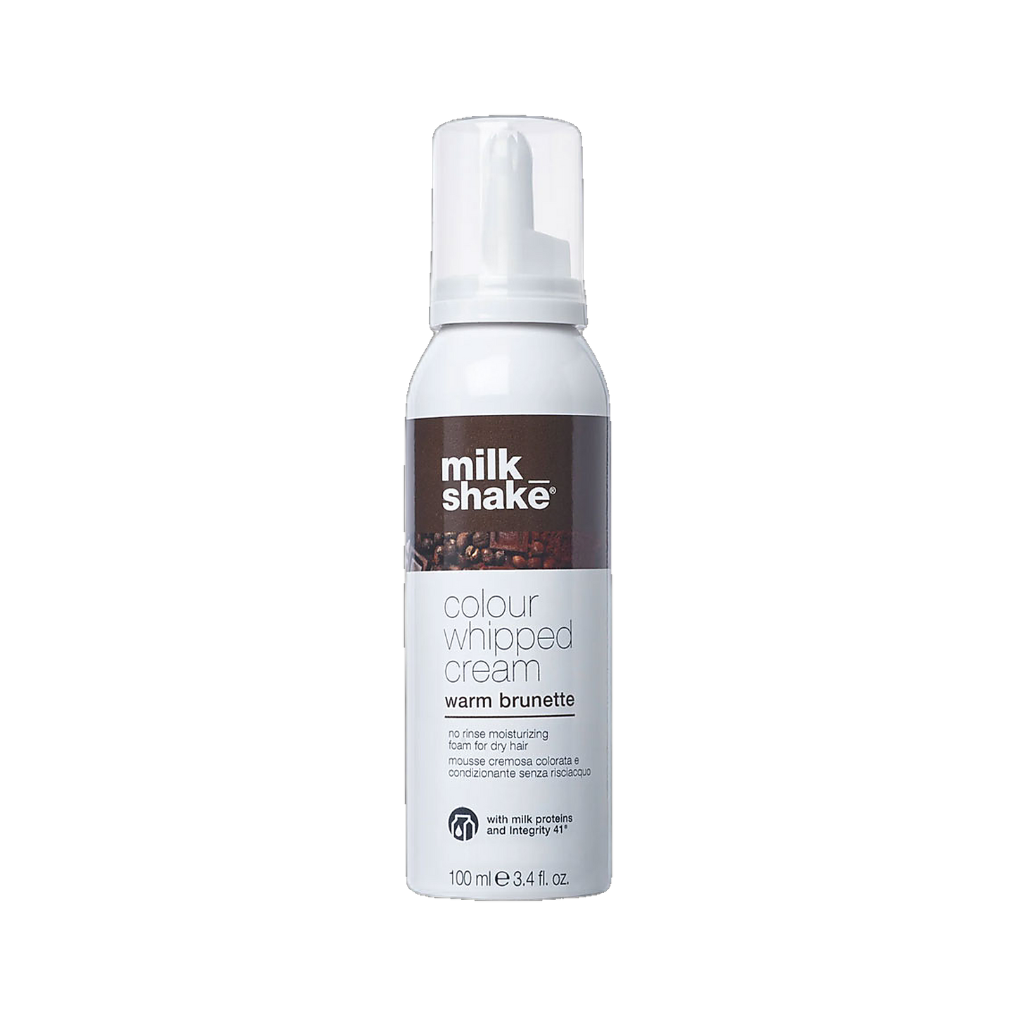 Milkshake Colour Whipped Cream Warm Brunette toning foam on transparent background