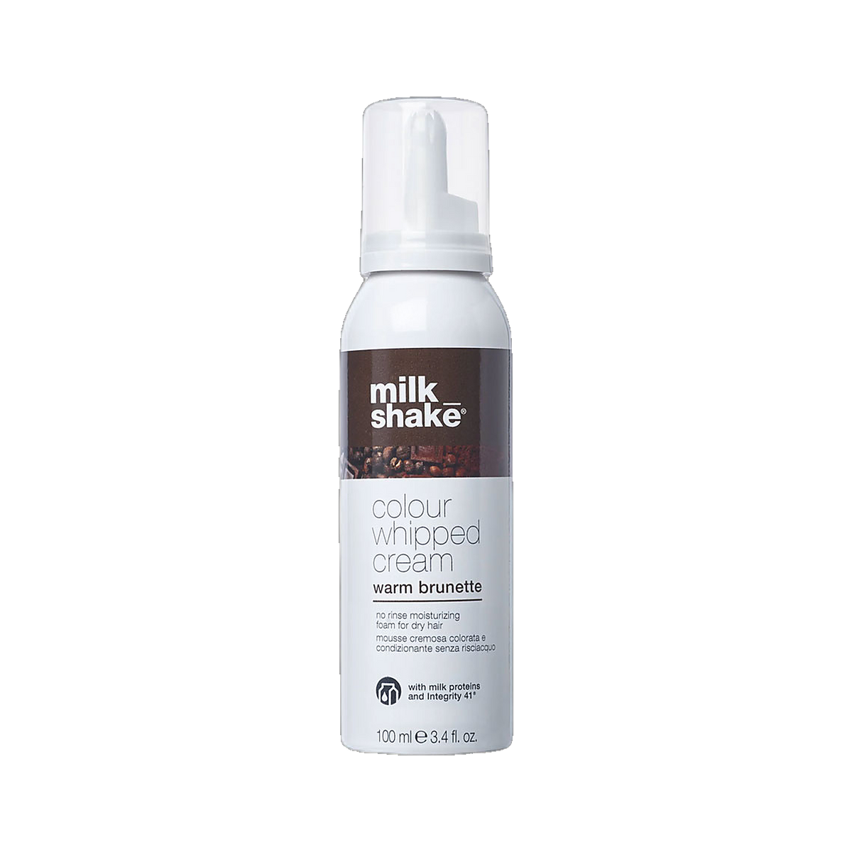 Milkshake Colour Whipped Cream Warm Brunette toning foam on transparent background