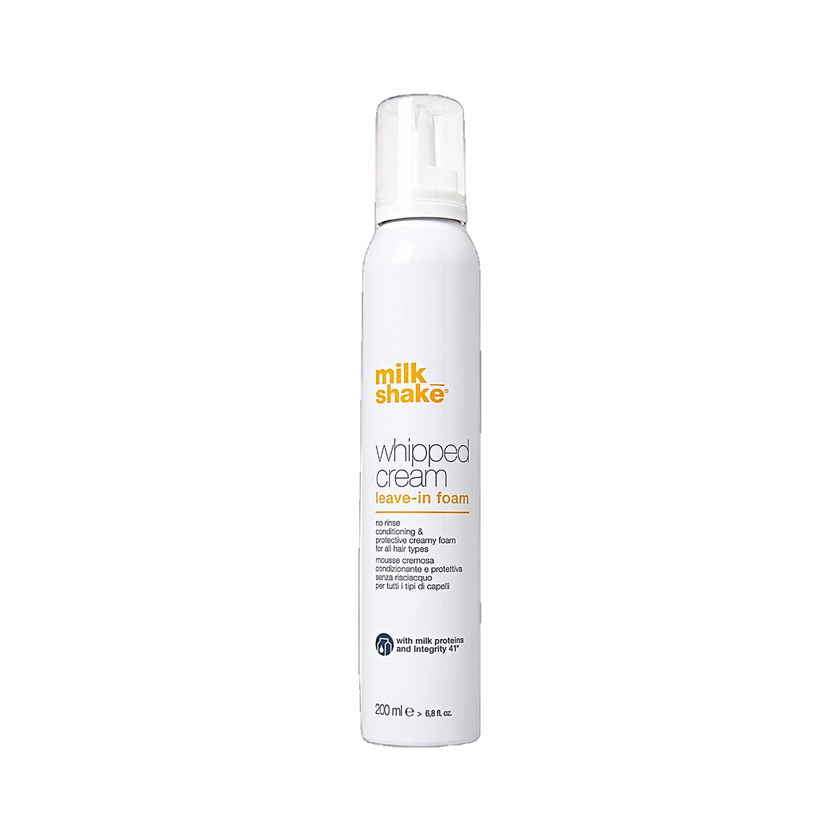 Milkshake Conditioning Whipped Cream leave-in foam conditioner on transparent background