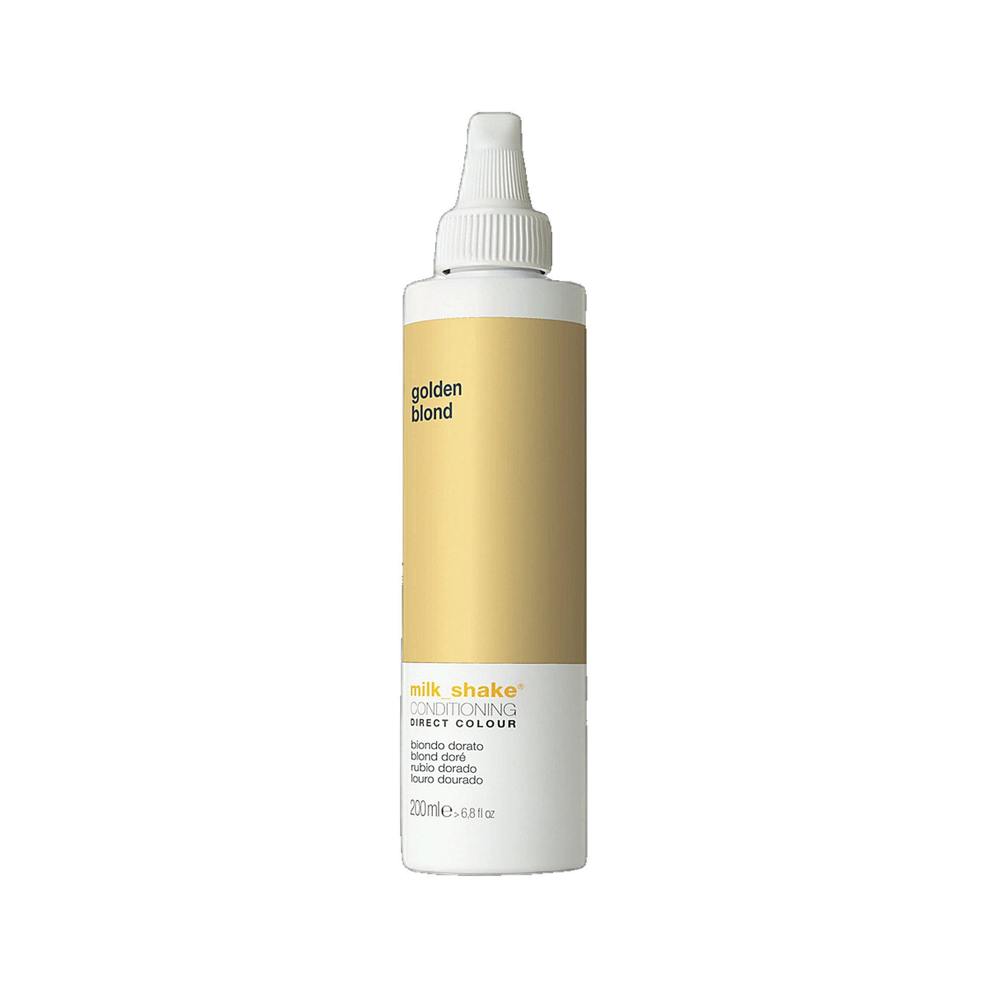 Milkshake Direct Colour Biondo Dorato golden blond conditioning colour on transparent background