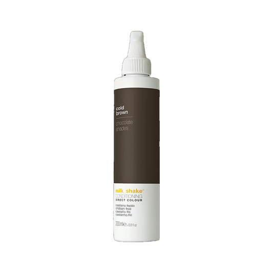 Milkshake Direct Colour Castano Freddo cold brown 200ml conditioning colour on transparent background