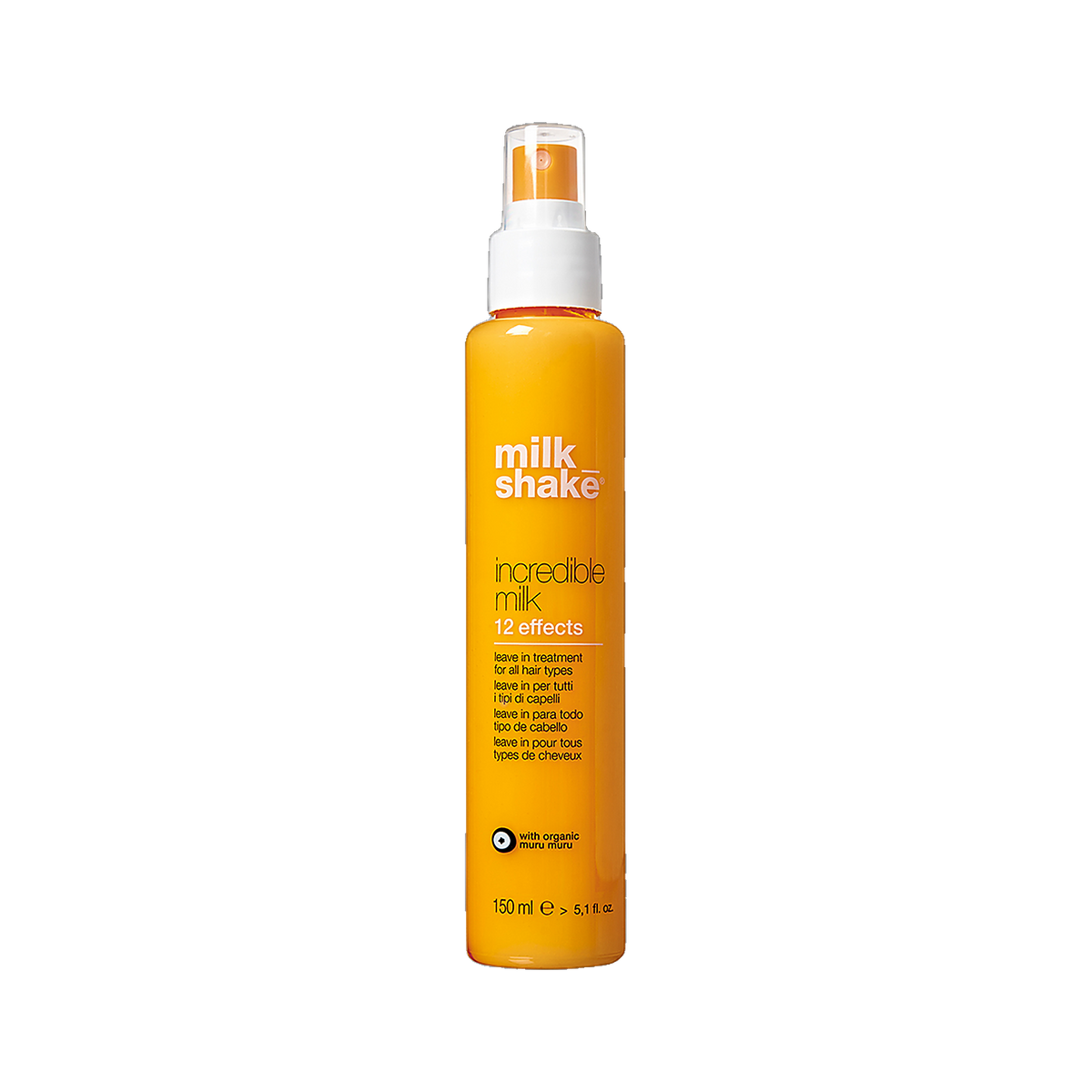 Milkshake Incredible Milk 12-in-1 leave-in treatment spray on transparent background