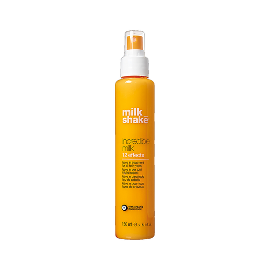 Milkshake Incredible Milk 12-in-1 leave-in treatment spray on transparent background