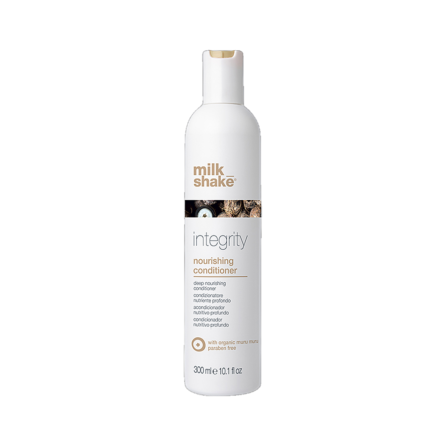 Milkshake Integrity Nourishing Conditioner 300ml with muru muru butter on transparent background