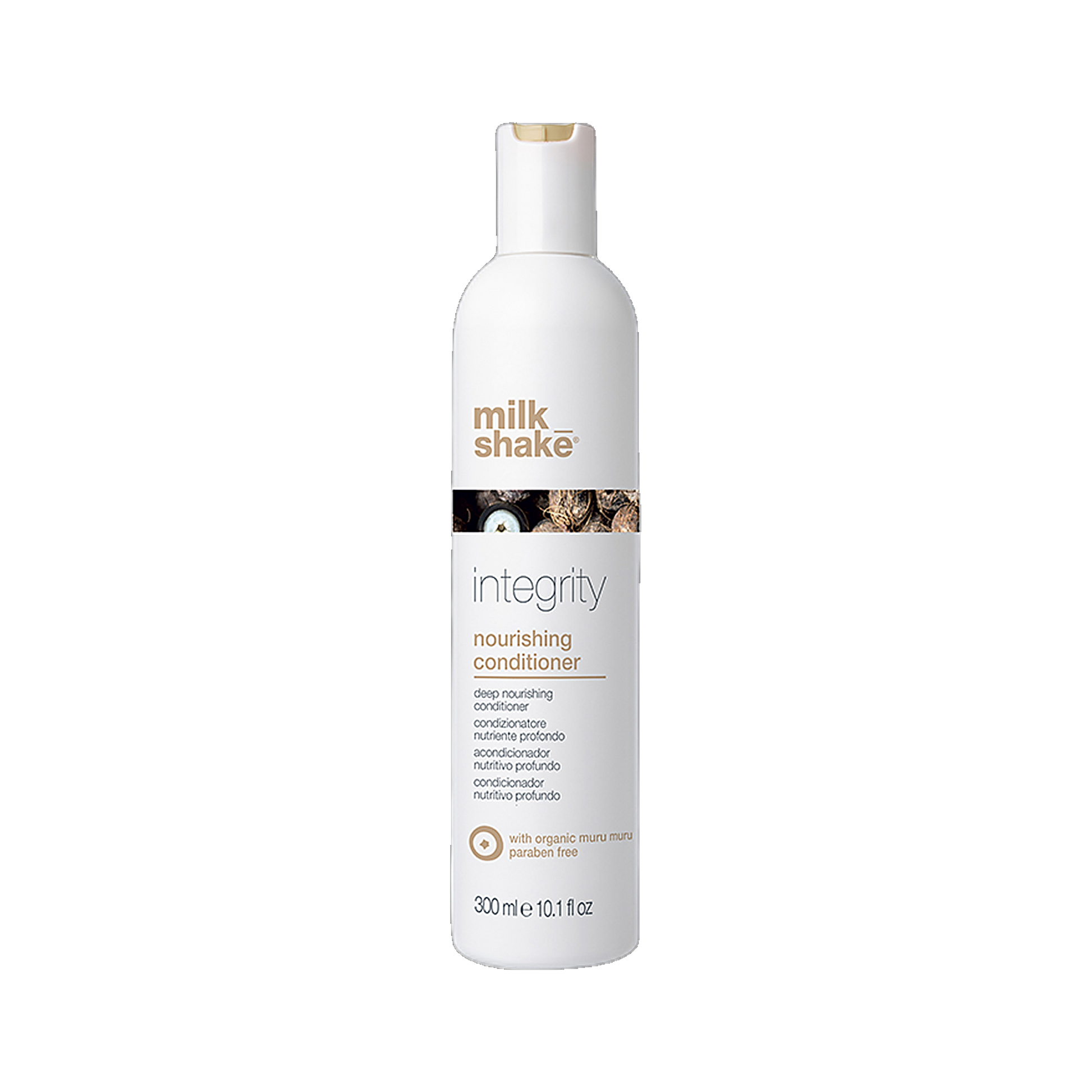 Milkshake Integrity Nourishing Conditioner 300ml with muru muru butter on transparent background