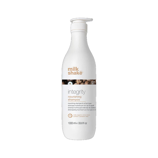 Milkshake Integrity Nourishing Shampoo salon size with muru muru butter on transparent background