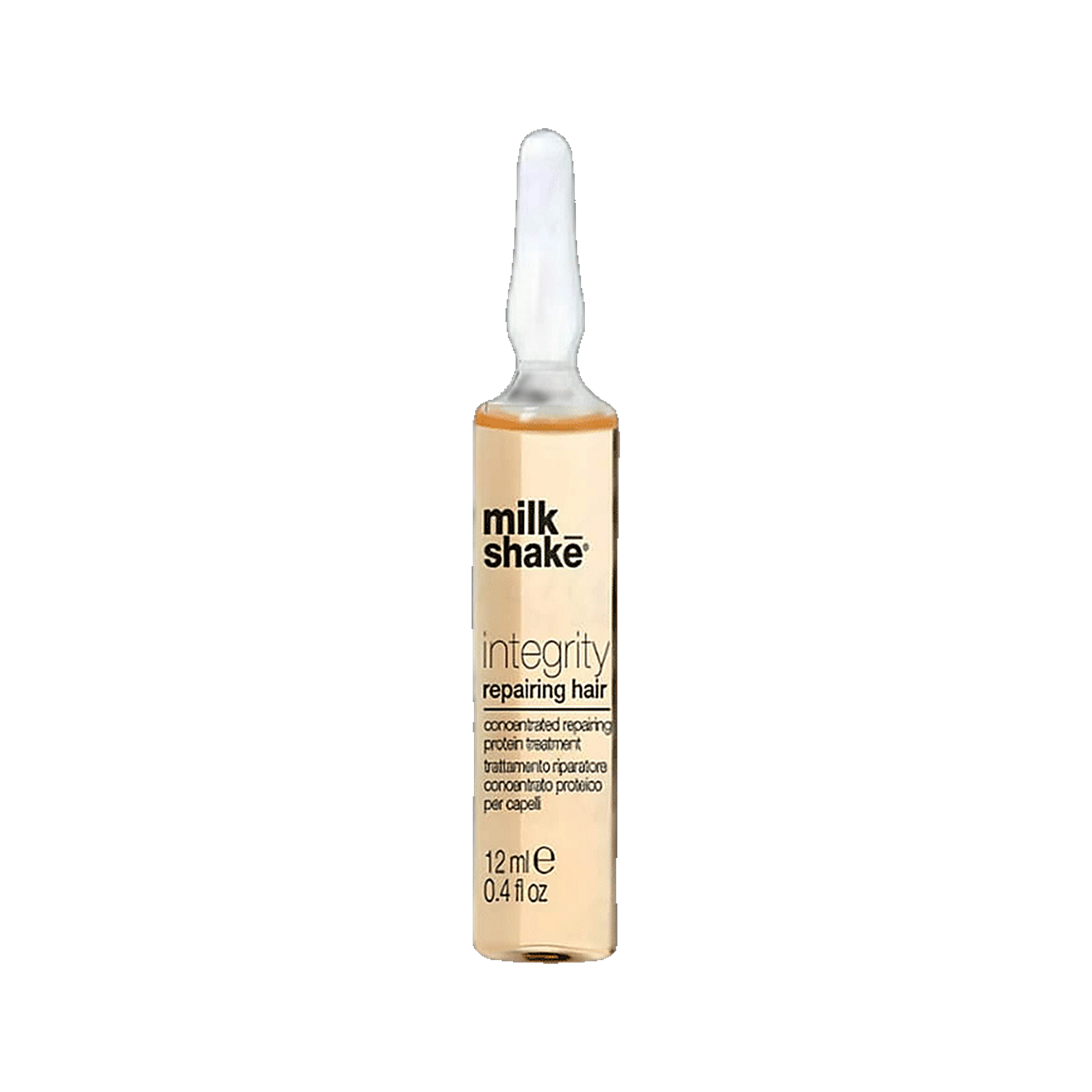Milkshake Integrity Repairing Hair Lotion vials treatment on transparent background