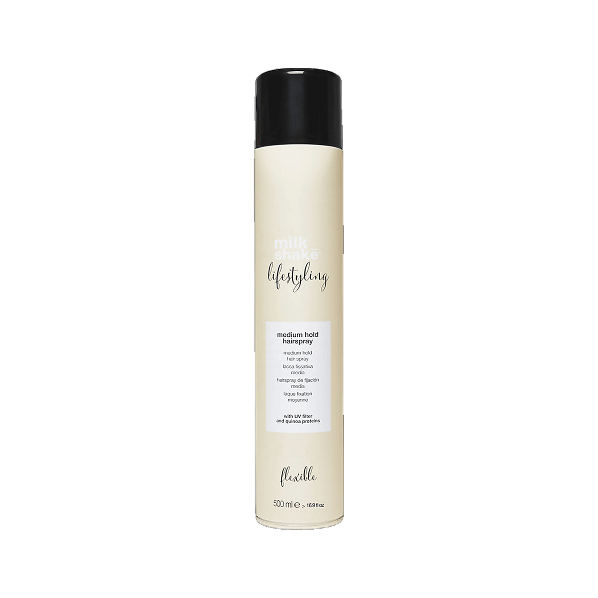 Milkshake Lifestyling Medium Hold Hairspray flexible hold on transparent background