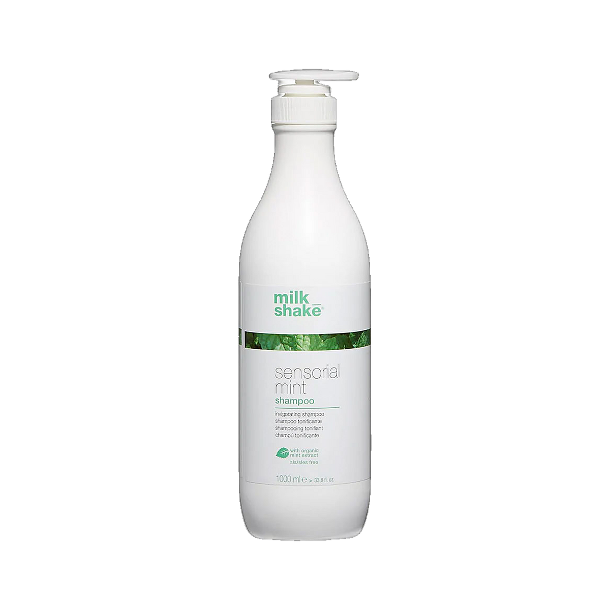 Milkshake Sensorial Mint Shampoo refreshing salon size on transparent background