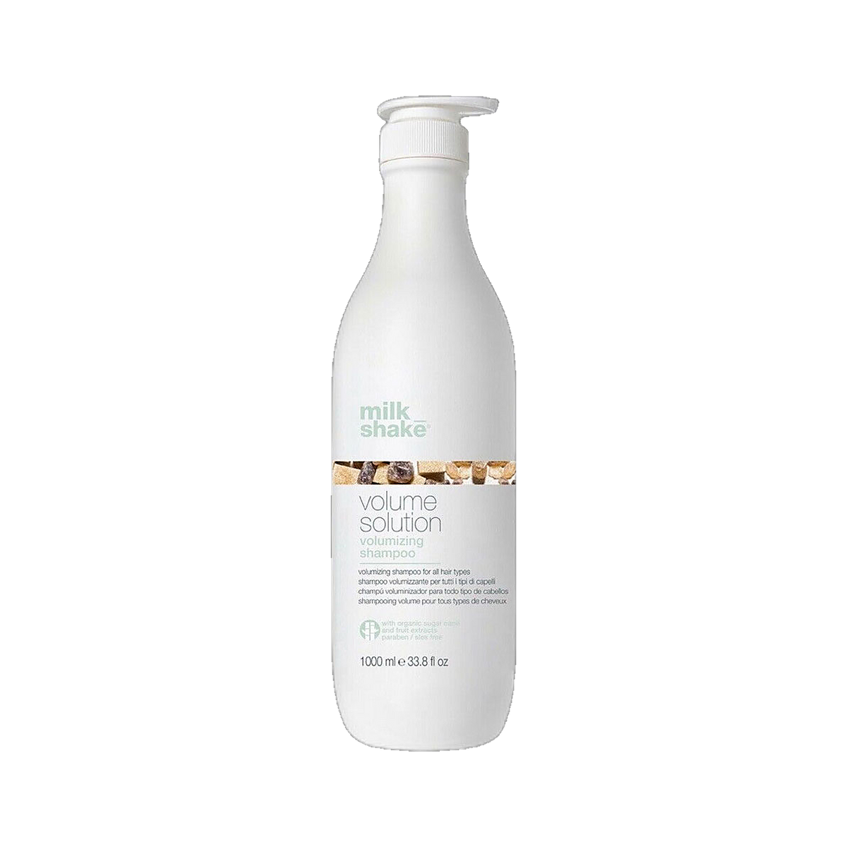 Milkshake Volumizing Shampoo for fine hair salon size on transparent background