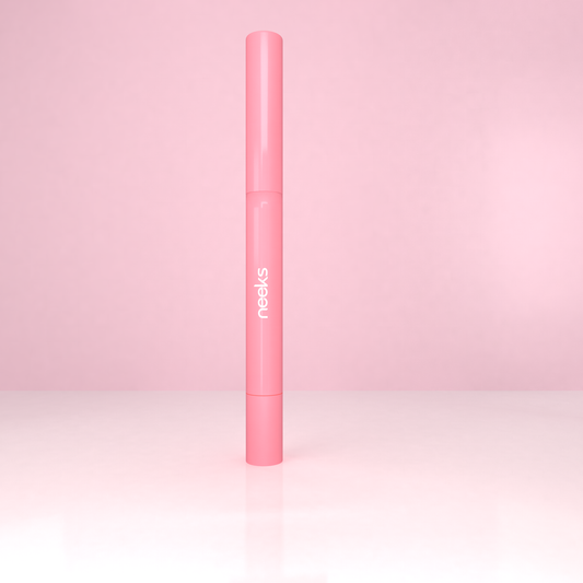 Neeks Love Lipped Untamed Bloom lip crayon closed beside its box