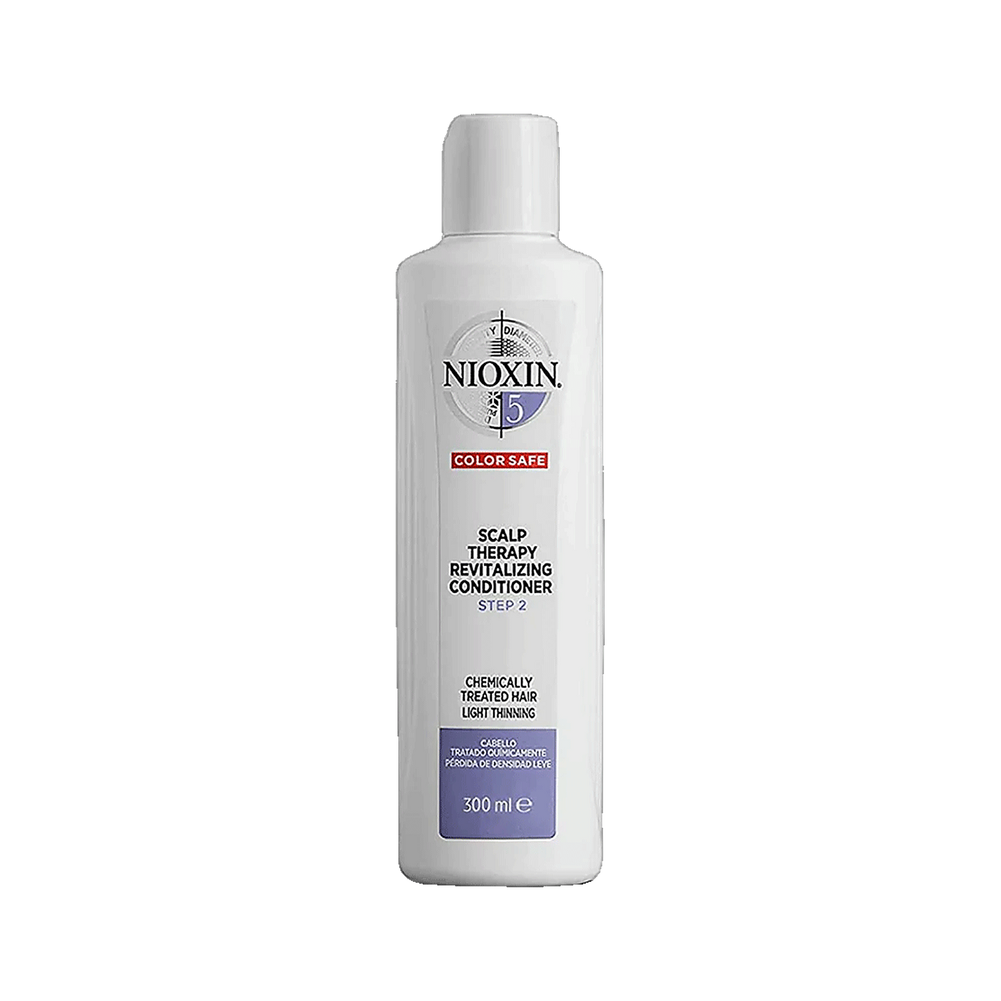 Nioxin System 5 scalp therapy revitalising conditioner 300ml for chemically treated hair on transparent background