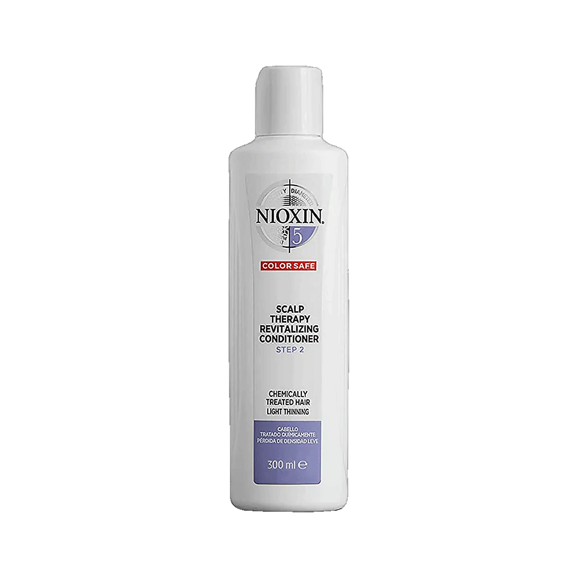 Nioxin System 5 scalp therapy revitalising conditioner 300ml for chemically treated hair on transparent background