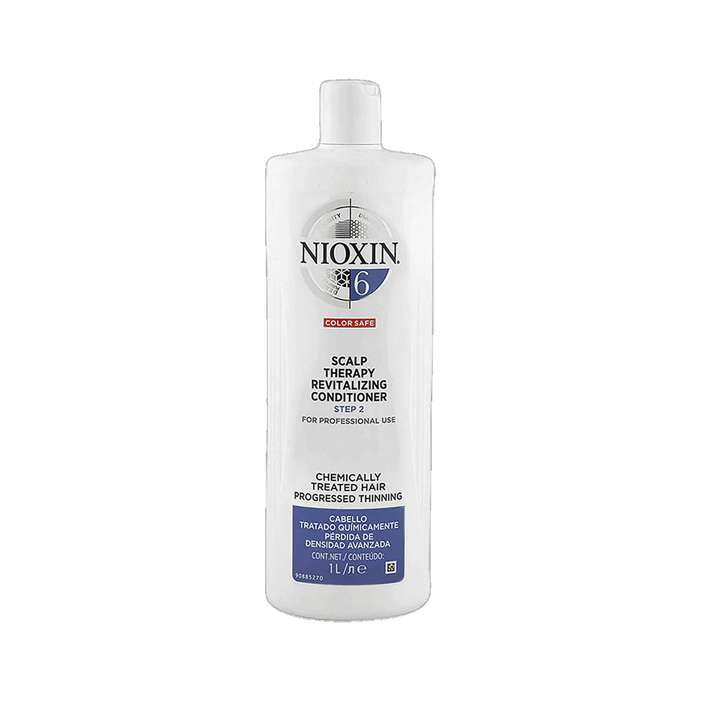 Nioxin System 6 scalp therapy revitalising conditioner 1L salon size on transparent background