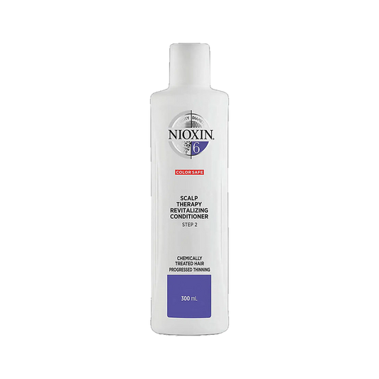 Nioxin System 6 scalp therapy revitalising conditioner 300ml for progressed thinning on transparent background