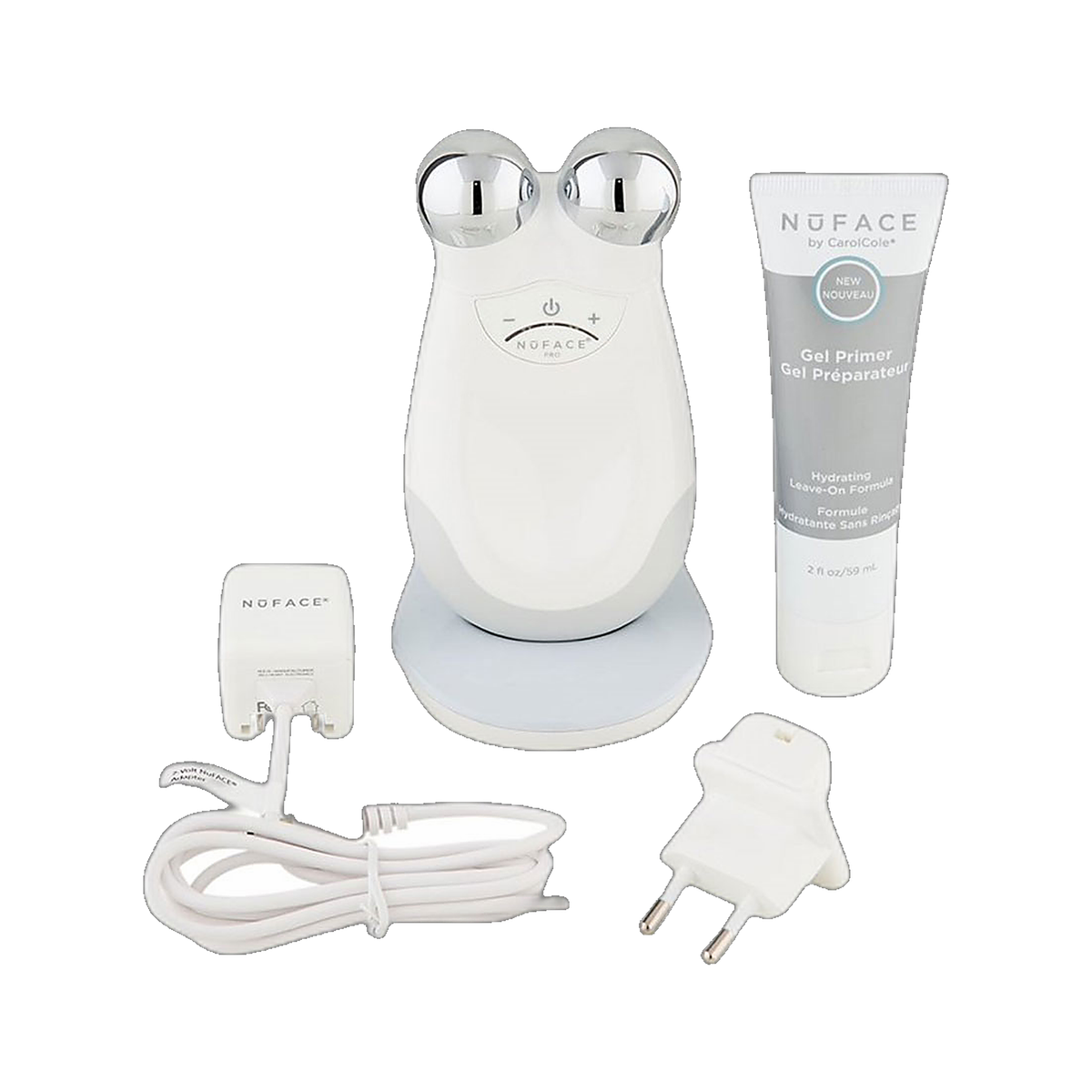NuFACE Trinity PRO facial toning device set on white background
