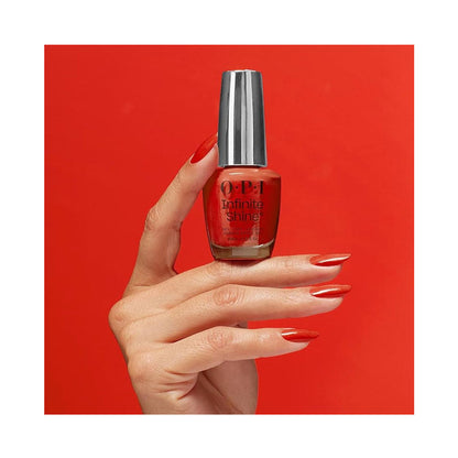 OPI Infinite Shine Knock 'Em Red (Silk) long-wear nail polish 15ml bottle