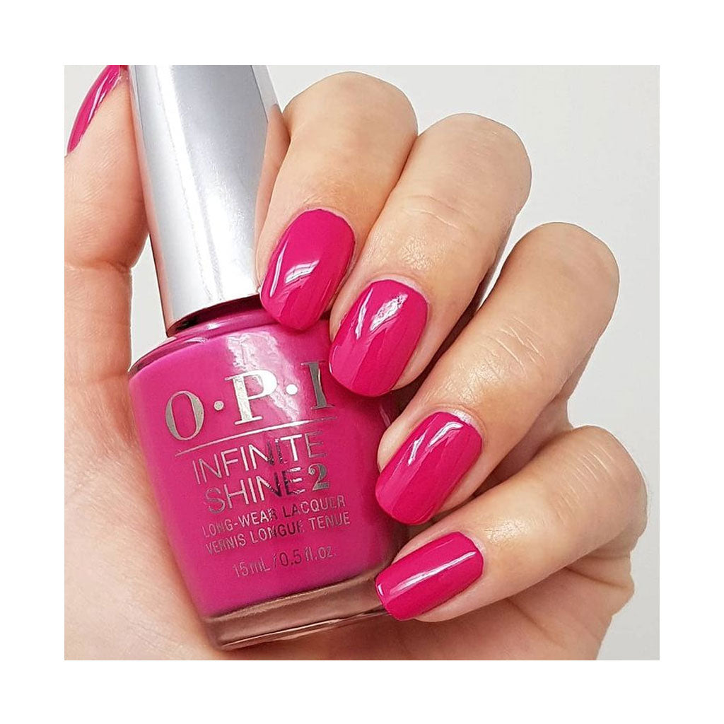 OPI Infinite Shine La Paz-itively Hot long-wear nail polish 15ml bottle