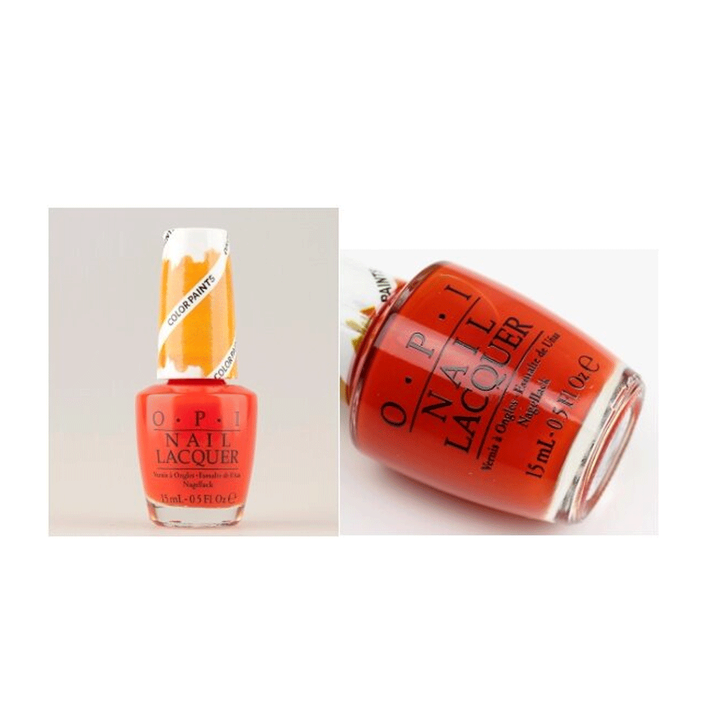 OPI Nail Lacquer Chromatic Orange classic nail polish 15ml bottle