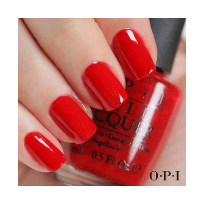 OPI Nail Lacquer Red Hot Rio classic nail polish 15ml bottle