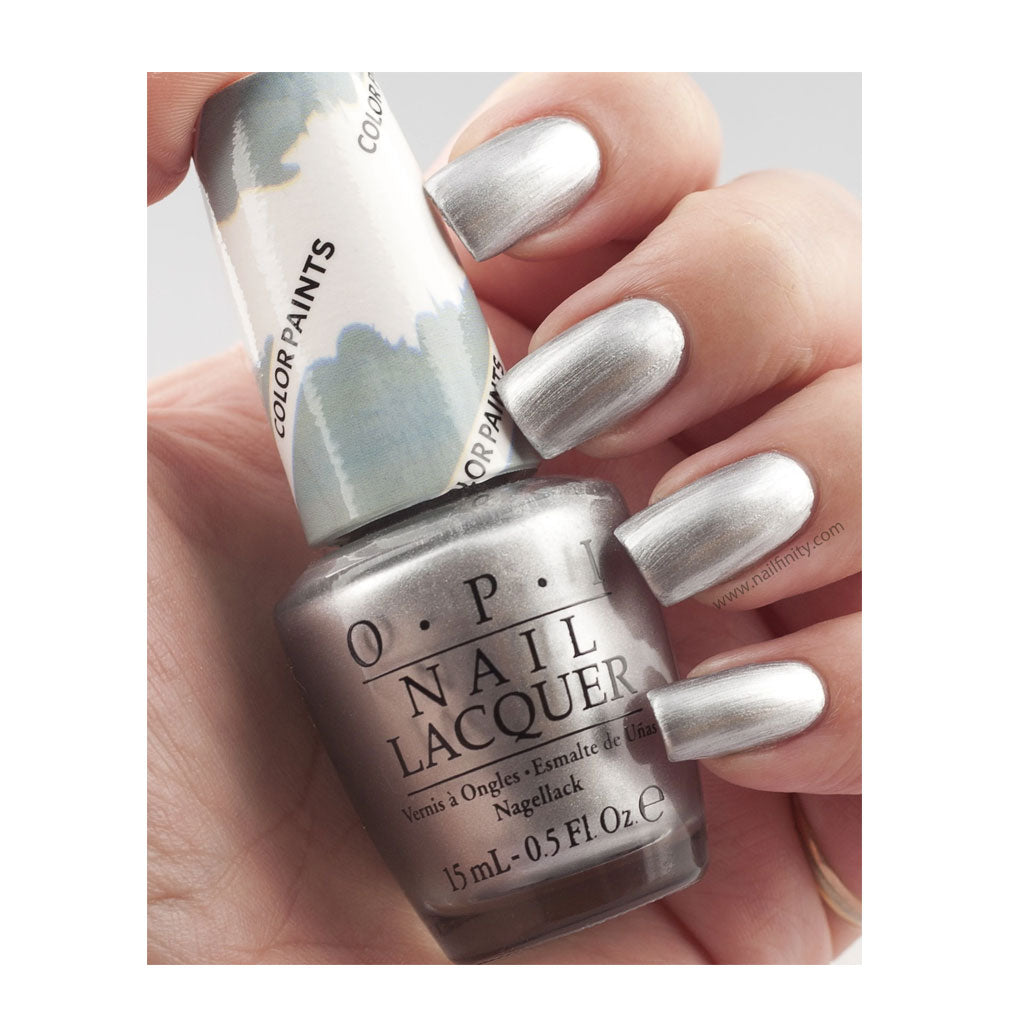 OPI Nail Lacquer Silver Canvas classic nail polish 15ml bottle