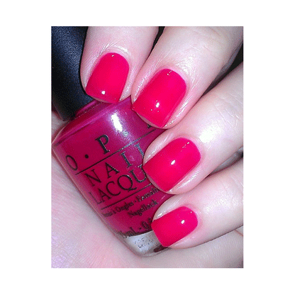 OPI Nail Lacquer Too Hot Pink to Hold 'Em classic nail polish 15ml bottle