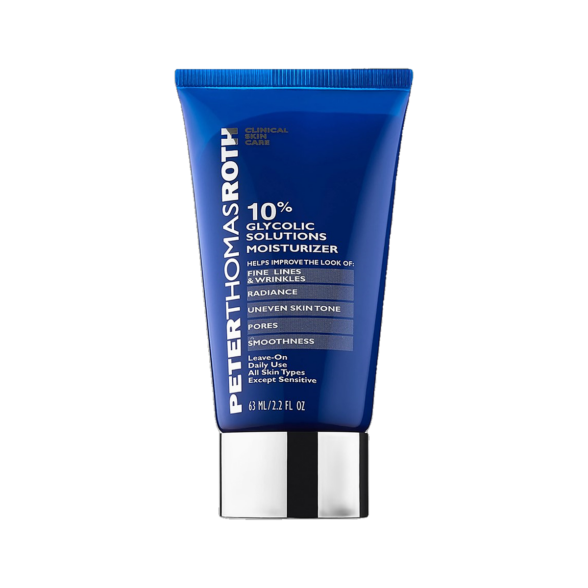 Peter Thomas Roth 10 Percent Glycolic Solutions Moisturizer jar on transparent background
