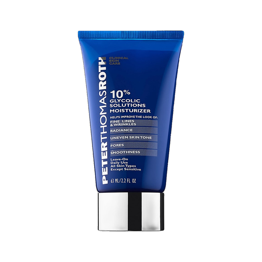 Peter Thomas Roth 10 Percent Glycolic Solutions Moisturizer jar on white background