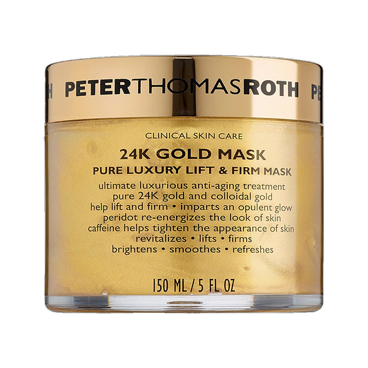 Peter Thomas Roth 24K Gold Mask Pure Luxury Lift and Firm jar on transparent background