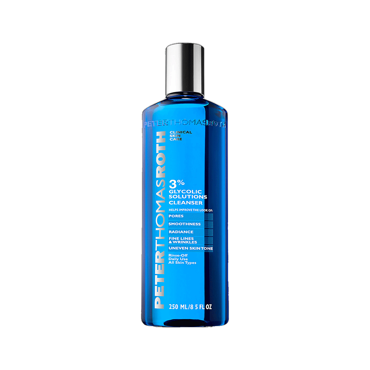 Peter Thomas Roth 3 Percent Glycolic Solutions Cleanser bottle on white background