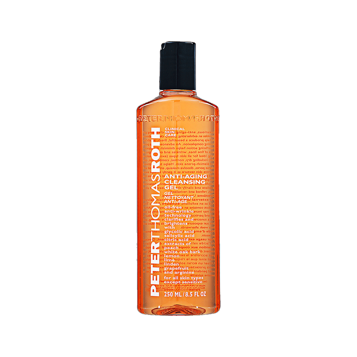 Peter Thomas Roth Anti-Aging Cleansing Gel bottle on transparent background